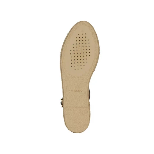 Geox Lampedusa Woman Sandals Black Leather Espadrille Style 36 - Geox - Image 6