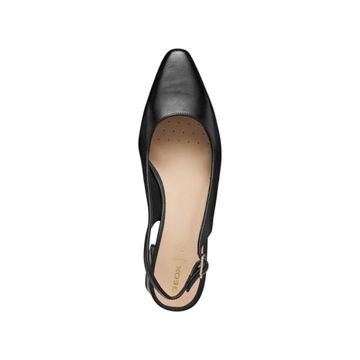 GISELDA Woman Slingback Pumps in Black Nappa Leather with Medium Heel, a Comfortable and Stylish Design, Perfect for Business or City Wear. Size 40. D45VCC.00085.C9999 - Image 6