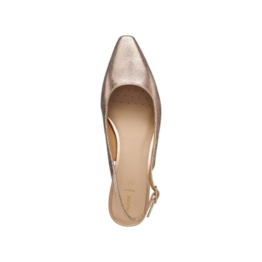 GISELDA Woman Slingback Pumps Rose Metallic Leather Mid Heel D45VCC.000KY.C8011 Size 36 Comfortable Urban Contemporary Design Sparkle for Formal Outfits - Geox - Image 6