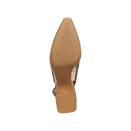 GISELDA Woman Slingback Pumps Rose Metallic Leather Mid Heel D45VCC.000KY.C8011 Size 36 Comfortable Urban Contemporary Design Sparkle for Formal Outfits - Geox - Image 7
