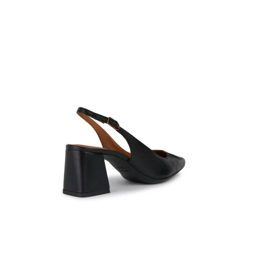 Geox Giselda Women's Slingback Heels Black Nappa Leather Comfortable Mid Heel Design City Day Night Solution Size 36 Breathable Lightweight Footwear Fast Delivery Easy Exchange - Geox - Image 4