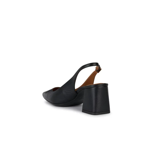 Geox Giselda Women's Slingback Heels Black Nappa Leather Comfortable Mid Heel Design City Day Night Solution Size 36 Breathable Lightweight Footwear Fast Delivery Easy Exchange - Geox - Image 5