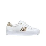 Geox Claudin Woman's Sneakers White Leather Effect Breathable Lightweight Casual Shoes Size 36 Comfortable for Everyday Wear Fast Delivery Easy Exchange - Geox