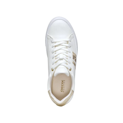 Geox Claudin Woman's Sneakers White Leather Effect Breathable Lightweight Casual Shoes Size 36 Comfortable for Everyday Wear Fast Delivery Easy Exchange - Geox - Image 7