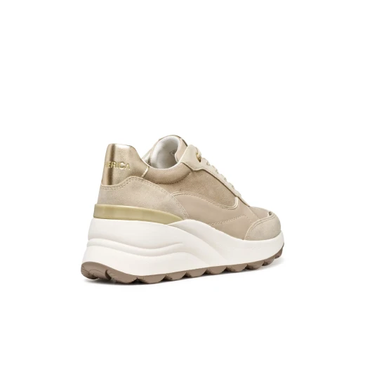 Geox Spherica EC13 Woman's Sneaker: Light Gold Suede Design, Exceptional Cushioning and Breathability, Size 37, Modern Casual Style, Innovative Aesthetic, D45WAA.0MA22.C2LH6 - Geox - Image 5