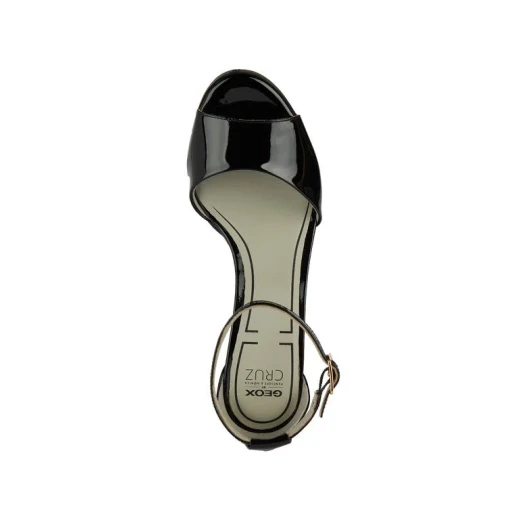 Geox Woman Walk Pleasure 85S1 Black Patent Leather Sandals Size 39: Elegant HighHeels for Women, Breathable and Comfortable, Ideal for Evening and City Styling - Geox - Image 7