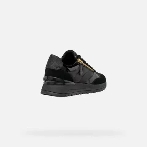 Desya Woman Low Cut Sneakers Black Suede and Nappa Leather 37 - Image 13