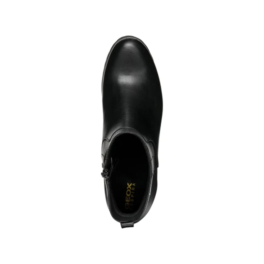 Geox New Lise ABX Women's Ankle Boots in Black, Size 36. Breathable Leather with Block Heel and Rounded Toe. Perfect for Comfort and Style. Fast Delivery and Easy Exchange. - Geox - Image 10