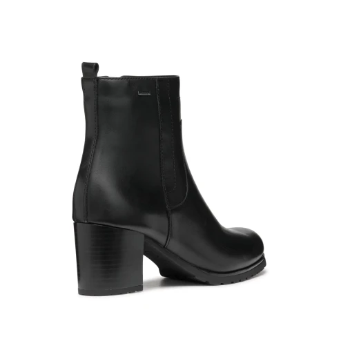 Geox New Lise ABX Women's Ankle Boots in Black, Size 36. Breathable Leather with Block Heel and Rounded Toe. Perfect for Comfort and Style. Fast Delivery and Easy Exchange. - Geox - Image 3