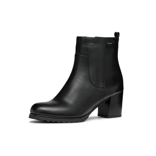 Geox New Lise ABX Women's Ankle Boots in Black, Size 36. Breathable Leather with Block Heel and Rounded Toe. Perfect for Comfort and Style. Fast Delivery and Easy Exchange. - Geox - Image 8