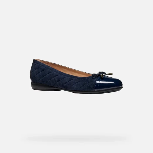 ANNYTAH Woman Ballet Flat Navy Blue Suede Breathable Design Classic Decorative Bow Embellishment Comfortable Stylish Footwear Size 36 For Everyday Wear - Geox - Image 4