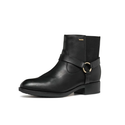 Geox Felicity ABX Woman Ankle Boot Black Leather Waterproof Breathable 36 Urban Style Everyday City Dressing Protection Rain Resistant Comfortable Fast Delivery Easy Exchange - Geox - Image 12