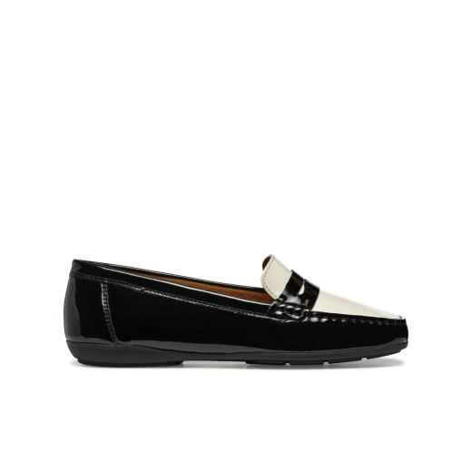 Annytah Moc Women's Loafers Black Patent Leather Size 40 Comfortable Breathable Casual Shoes Timeless Aesthetic Perfect for Everyday Errands and Off Duty Engagements - Geox - Image 3