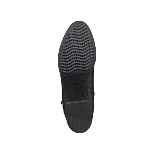 Geox Felicity Woman's Tall Boots Black Leather Comfortable Breathable Equestrian Style Elasticated Side Panel Stylish City Dressing Size 41 - Geox - Image 3