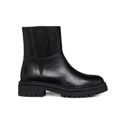 Geox Iridea Woman Ankle Boots Black Leather Size 41 Breathable Urban Contemporary Design Fast Delivery Easy Exchange at Geox Stores