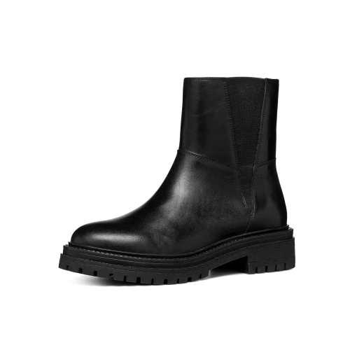 Geox Iridea Woman Ankle Boots Black Leather Size 41 Breathable Urban Contemporary Design Fast Delivery Easy Exchange at Geox Stores - Geox - Image 8