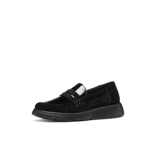 Arlara Woman Loafer Black 37, Crafted from Suede and Patent Leather Effect Material, Contemporary Design for Metropolitan Appeal, Comfortable Fit, Keeps Feet Fresh - Geox - Image 4