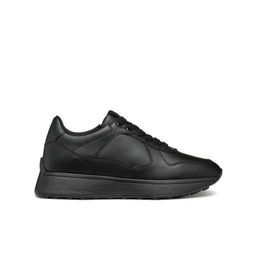 Amabel Woman LowCut Sneakers Black Nappa Leather Retro Running Shoe Style Breathable Comfortable Everyday Casual Footwear Size 37 Item Code D46MDA.00085.C9999 - Geox - Image 2