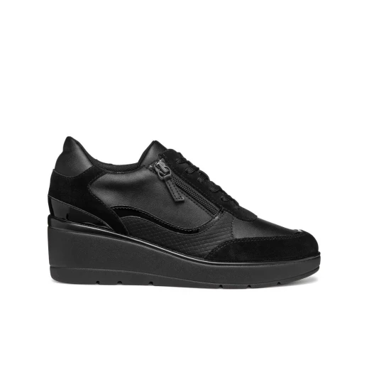 Geox Ilde Woman Sneakers Black Suede 37 Breathable Hybrid Style - Geox - Image 2