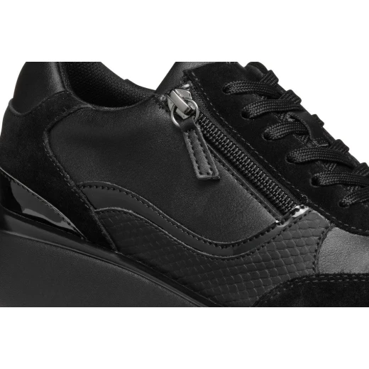 Geox Ilde Woman Sneakers Black Suede 37 Breathable Hybrid Style - Geox - Image 6
