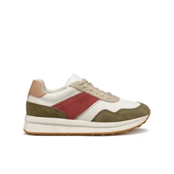Geox Runntix Woman Sneakers: Stylish Casual Shoes for Women, Breathable Upper with Contrasting Textures, Perfect for Leisure 37, Multicolor