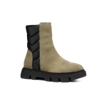 Geox Vilde Woman Ankle Boots in Musk Suede and Leatherette Material, Comfortable Cushioning Design, Active Style, Size 39, Fast Delivery, Easy Exchange - Geox