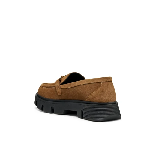 Vilde Woman Suede Loafers Mud Brown Chunky Sole Stylish Urban Design Women's Shoes Size 36 Comfortable Everyday Wear - Geox - Image 6
