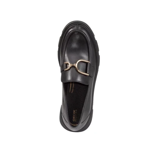 Geox Vilde Woman's Loafer Shoes Black Color 37 Size Chunky Sole Stylish Comfortable Leather Urban Aesthetic Modern Design Fast Delivery Easy Exchange at Stores - Geox - Image 10