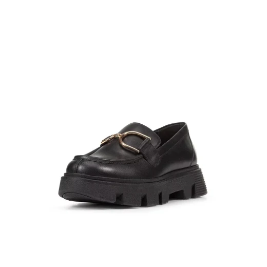 Geox Vilde Woman's Loafer Shoes Black Color 37 Size Chunky Sole Stylish Comfortable Leather Urban Aesthetic Modern Design Fast Delivery Easy Exchange at Stores - Geox - Image 13