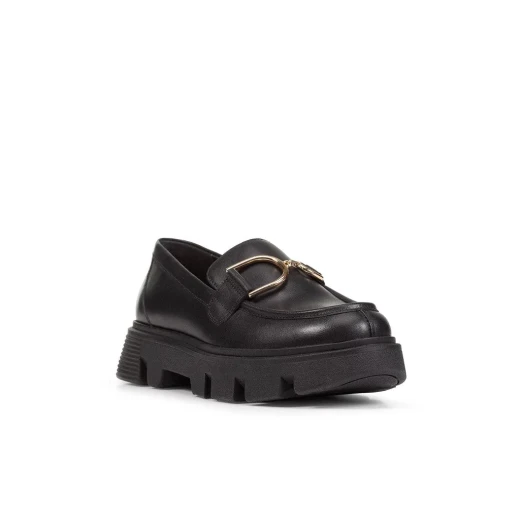 Geox Vilde Woman's Loafer Shoes Black Color 37 Size Chunky Sole Stylish Comfortable Leather Urban Aesthetic Modern Design Fast Delivery Easy Exchange at Stores - Geox - Image 16