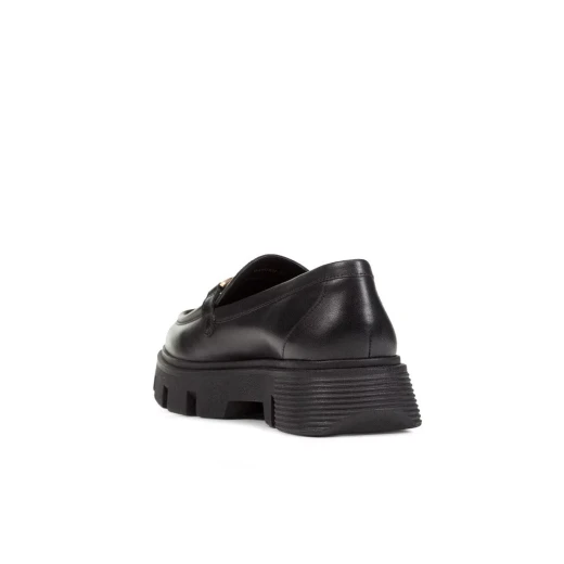 Geox Vilde Woman Loafers Black Plain Leather Urban Aesthetic Chunky Sole Size 36 Comfortable Stylish Everyday Wear Fast Delivery Easy Exchange - Geox - Image 9
