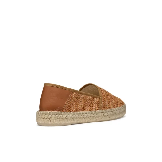 Geox Lampedusa Woman's Slip On Espadrille Sneaker Camel Raffia Upper Leather Detailing Breathable 36 EU Size Ladies Summer Footwear - Geox - Image 13