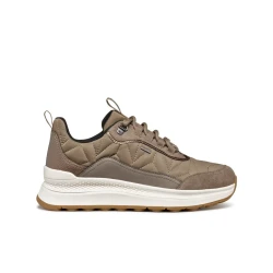 Geox Spherica Actif X2 ABX Woman Waterproof Sneakers Taupe Color with Superior Cushioning and Bounce Effect. Size 37 for Everyday Style