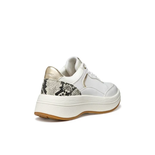Geox Spherica ECUB-3 Woman Sneakers White 40 Active Chic Design Comfortable Lightweight Breathable Leather Effect Python Print Detailing Modern Style - Geox - Image 12