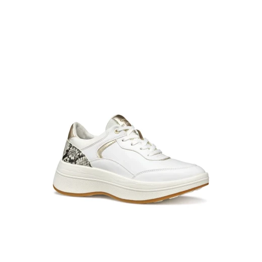 Geox Spherica ECUB-3 Woman Sneakers White 40 Active Chic Design Comfortable Lightweight Breathable Leather Effect Python Print Detailing Modern Style - Geox - Image 3