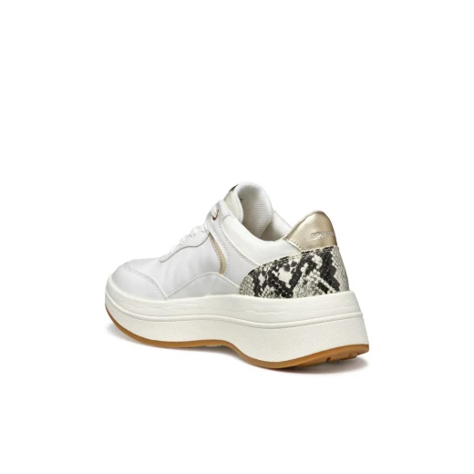 Geox Spherica ECUB-3 Woman Sneakers White 40 Active Chic Design Comfortable Lightweight Breathable Leather Effect Python Print Detailing Modern Style - Geox - Image 7