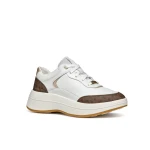 Geox Spherica ECUB-3 Woman's Sneakers White Nappa Leather Ultra Cushioning Sporty Casual Design Size 37 Lightweight Breathable Superior Comfort Ideal for Weekend Outfits