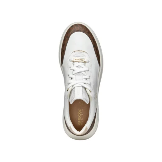 Geox Spherica ECUB-3 Woman's Sneakers White Nappa Leather Ultra Cushioning Sporty Casual Design Size 36 Breathable Lightweight Comfortable Fast Delivery Easy Exchange - Geox - Image 3