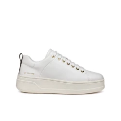 Geox Spherica ECUB-2 Woman's Sneaker White Nappa Leather Flatform 37 Comfortable Breathable Sporty Chic Everyday Style