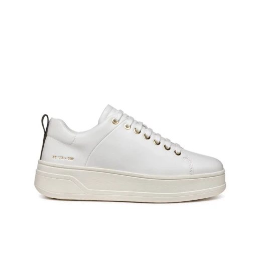 Geox Spherica ECUB-2 Woman's Sneaker White Nappa Leather Flatform 37 Comfortable Breathable Sporty Chic Everyday Style - Geox - Image 5
