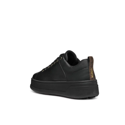 Geox Spherica ECUB-2 Woman's Sneakers: Black Nappa Leather, Ultra-Breathable, Flatform Sole, Sporty Chic Design, Sizes Available, Fast Delivery, Easy Exchange - Geox - Image 6