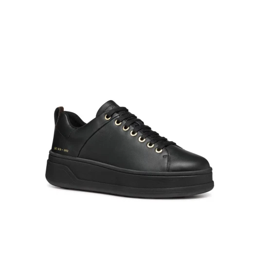 Geox Spherica ECUB-2 Woman Sneakers Black Nappa Leather Breathable Flatform 39 Comfortable Ultra Cushioned Sporty Chic Style Fast Delivery Easy Exchange - Image 7