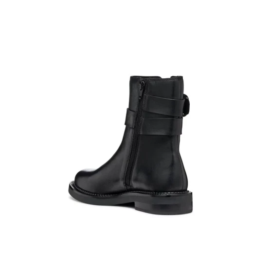 Geox Serilda Woman Ankle Boots Black Leather Size 37 Breathable Comfortable Design for City Wear Day and Night Easy Low Heel Classic Style Fast Delivery Exchangeable - Geox - Image 10