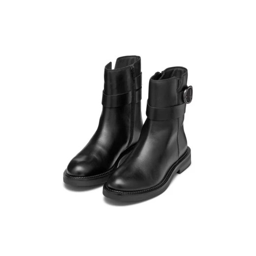 Geox Serilda Woman Ankle Boots Black Leather Size 37 Breathable Comfortable Design for City Wear Day and Night Easy Low Heel Classic Style Fast Delivery Exchangeable - Geox - Image 14