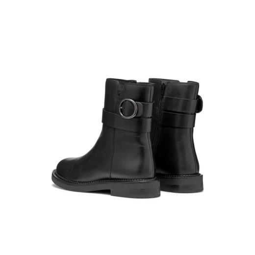 Geox Serilda Woman Ankle Boots Black Leather Size 37 Breathable Comfortable Design for City Wear Day and Night Easy Low Heel Classic Style Fast Delivery Exchangeable - Geox - Image 17