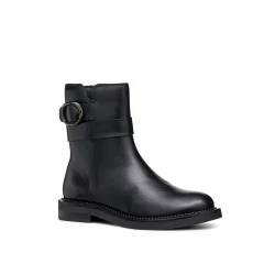 Geox Serilda Woman Ankle Boots Black Leather Size 37 Breathable Comfortable Design for City Wear Day and Night Easy Low Heel Classic Style Fast Delivery Exchangeable