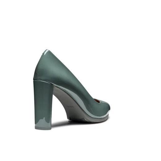 Geox Walk Pleasure 90 Women's Court Shoes Sage Green Patent Leather Size 37 Comfortable High Heel City Business Wear Fast Delivery Easy Exchange - Geox - Image 10