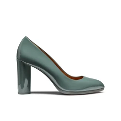 Geox Walk Pleasure 90 Women's Court Shoes Sage Green Patent Leather Size 37 Comfortable High Heel City Business Wear Fast Delivery Easy Exchange