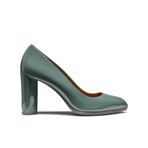 Geox Walk Pleasure 90 Women's Court Shoes Sage Green Patent Leather Size 37 Comfortable High Heel City Business Wear Fast Delivery Easy Exchange - Geox - Image 2