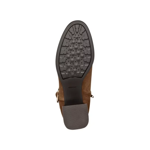 حذاء كاحل Geox Walk Pleasure 55 نسائي بلون موحل من جلد الغزال مقاس 36 تصميم مريح بكعب متوسط ​​جاذبية المدينة ملابس عمل غير رسمية توصيل سريع استبدال سهل - جيوكس - Image 10